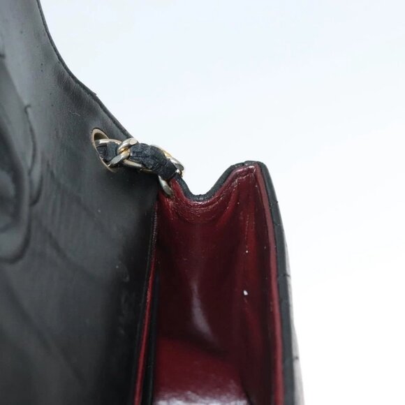 CHANEL Matelasse Chain Shoulder Bag Lamb Skin Black Gold CC Auth 133143 - Picture 13 of 16